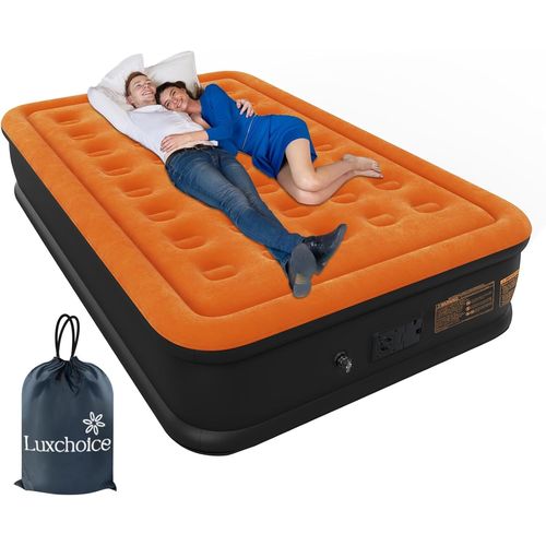 wagner-Luxchioce Lit Gonflable Électriques 2 Personnes Matelas Gonflable Avec Pompe Électrique Intégrée Matelas Gonflable Pour Lit D'Invité Haut De Gamme Pour Le Camping Ou La Maison