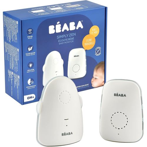 Ytseazn-,Babyphone/Ecoute Bébé,Talkie-Walkie,Fonction 0 Ondes,Mode Vox,Mode Nuit Avec Veilleuse,Portée 300m,Autonomie 15h,Simply Zen Blanc