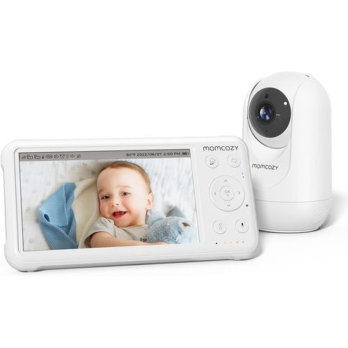 ytseazn-Babyphone Avec Caméra Écran 5 Pouces Hd 1080P Moniteur Bébé Sans Wlan Batterie 5000 Mah Audio Bidirectionnel Mode Vox Ir Vision Nocturne Objectif Grand Angle Portée 960 Pieds Sécurité Bébé