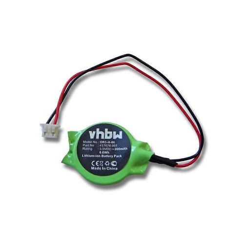 Batterie BIOS vhbw compatible avec les ordinateurs portables HP Pavilion DV2306AU, Dv2304tx, Dv2305tx, Dv2305tu, DV2305AU DV2301AU ordinateurs portables (200 mAh, 3 V, Li-ion)