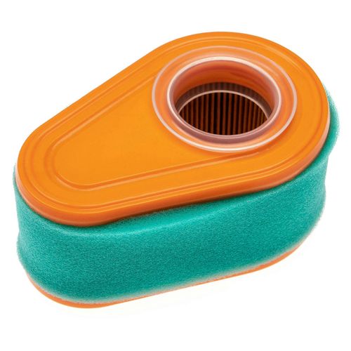 vhbw 1x filtre en mousse, 1x filtre en papier compatible avec Briggs & Stratton 112P02-0110-H1, 112P02-0113-B1 moteur pour tracteur à gazon, tondeuse autoportée