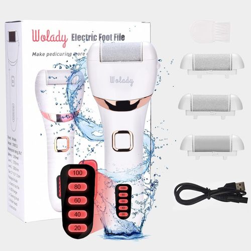 Letnerny-Rape Electrique Ponceuse Pour Pieds Anti-Callosit¿¿S P¿¿Dicure Lime Electrique Soins Pour Pieds Corne 1200mah Batterie Rechargeable 2 Vitesses 3 T¿ºtes Rouleaux De Remplacement Aux Cristaux