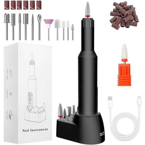 Letnerny-Ponceuse Pour Ongles Professionnelle 18000 Tr/Min, 12 En 1 Lime A Ongle Electrique Sans Fil Avec Led ¿¿Cran Num¿¿Rique, Perceuse ¿¿ Ongles ¿¿ Vitesse R¿¿Glable, Manucure Et Pedicure 