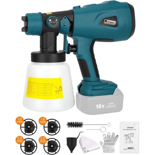 locke-Pulvérisateur De Peinture Sans Fil Pour Batterie Makita Lxt 18 V,Pistolet Pulvérisateur De Peinture Hvlp Pour Armoires,Voitures,Murs,Meubles,Maison(Outil Uniquement),Mt-Sg05