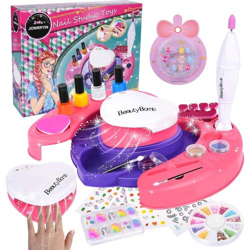 Letnerny-Kit Manucure Enfant Cadeau Fille, Vernis Enfant Pour Maquillage Fille Avec S¿¿Che-Lieux, Vernis ¿¿ Ongles, Bureau De Rangement, Cadeaux D'anniversaire Pour Filles De 6 ¿¿ 12 Ans Jouets Cr¿¿Atifs