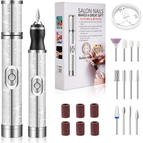 Letnerny-Ponceuse Pour Ongles Professionnel, 20000rpm Lime A Ongle Electrique, 4 Vitesses Vitesse R¿¿Glable Lime Electrique Ongle Nail Drill Pour Les Ongles En Acrylique Et En Gel 