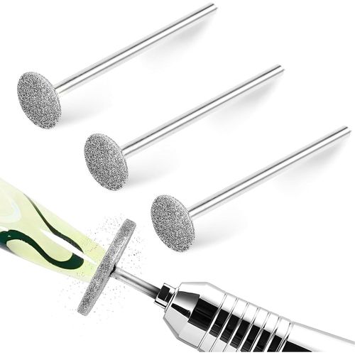 Letnerny-3 Pièces Forets À Ongles Plats - Disque De Sable,Embouts De Forage À Ongles Électriques,Embout Ponceuse Ongles,Embout Ponceuse,Embout Ponceuse Ongle,Embout Emeri Pour Manucure Pédicure,Ongle 