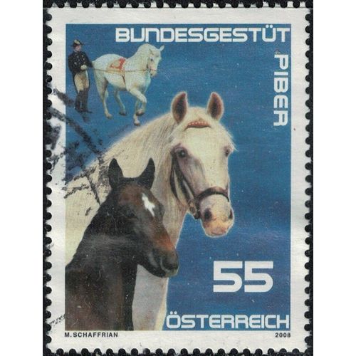 Autriche 2008 Oblitéré Used Animaux Chevaux Bundesgestüt Haras Fédéral Piber Y&t At 2560 Su