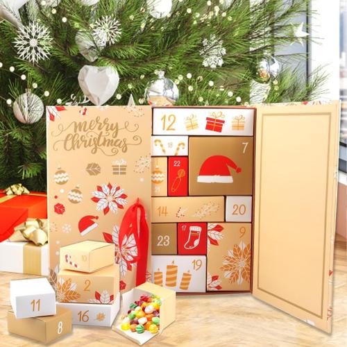 24 boîtes vides de calendrier de l'Avent à remplir, calendrier de l'Avent  de Noël, calendrier de compte à rebours 24 jours de surprises boîte vide  boîte cadeau de Noël Gaoly-q