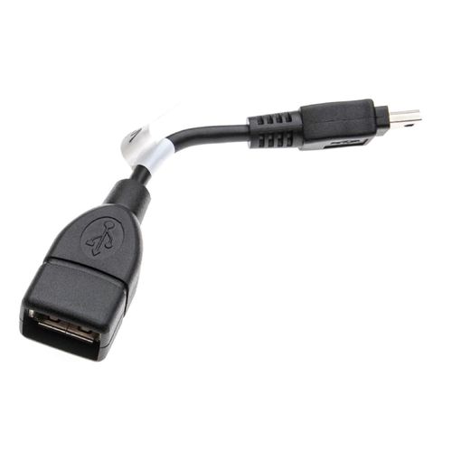 Adaptateur VHBW OTG compatible avec Sony HDR CX560VE, HDR CX360VE, HDR CX550VE Appareil mobile - Adaptateur de câble Mini USB (mâle) vers USB-A femelle Noir