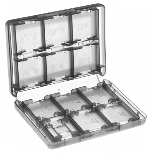 Boîtier Vhbw Compatible Avec Nintendo 3ds Ll, 3ds, 3ds Xl, Ds Lite, Jeux De Console Dsi, Cartes Mémoire - Coque Noir Transparent