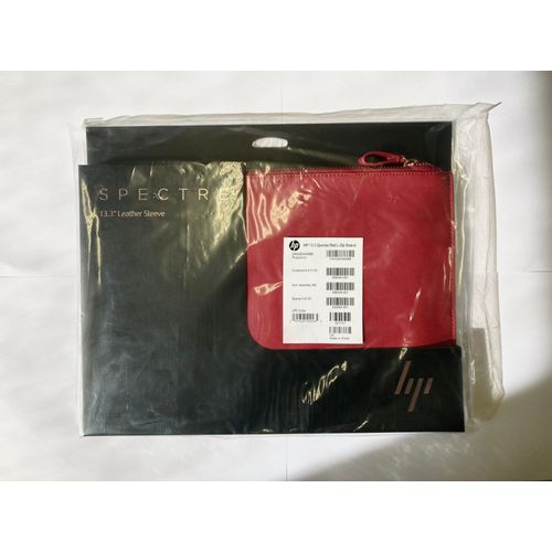 Sacoche pour ordinateur portable en cuir rouge marque HP