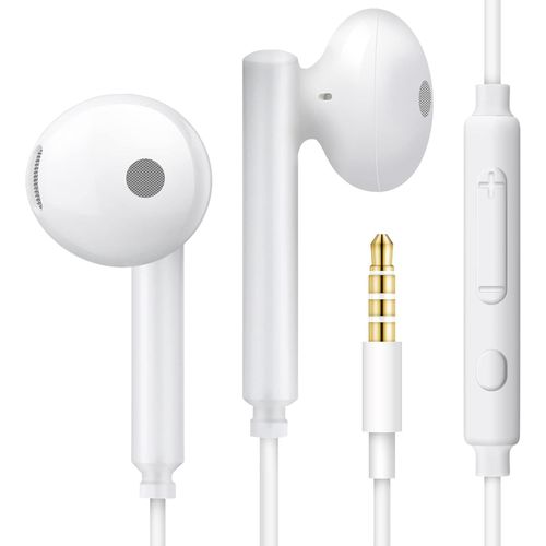 Wh6 Casque Avec Filaire, Semi In Ear Câble Ecouteurs Avec Câble 3.5 Pour Mp3/Mp4, Ipad, Honor 6X/7X/8X/9/10, Huawei, Samsung Galaxy S6/S7/S8, Redmi Note 8/9 - Blanc[FIL6160620]