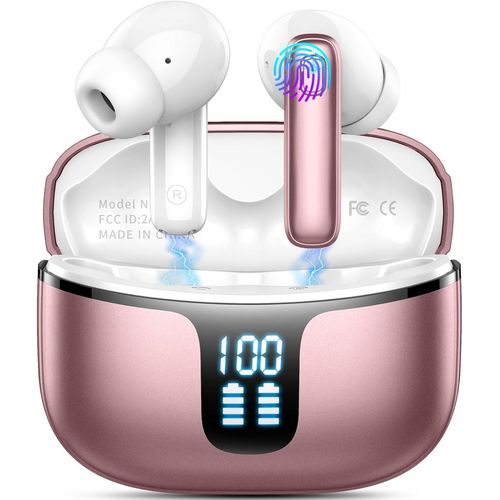 Casque Bluetooth 2025 Écouteurs Bluetooth 5.3 Stéréo Hifi Avec Mic, Casque Sans Fil In Ear 40H Led Display,Touch Control Casquettes B Luetooth Ip7 Étanche Casque Sans Fil Usb-C[FIL6161727]