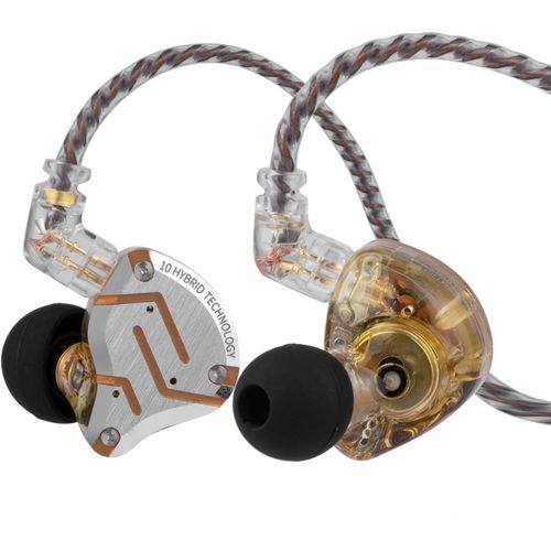 Kz Zs10 Pro,Ecouteurs Intra-Auriculaires 4Ba+1Dd À 5 Conducteurs,Écouteurs Filaires Hifi,Écouteurs De Jeu,Iem Hybrides,Câble Détachable Encastré 2Pin(Jaune Éblouissant,Sans Mic)[FIL6160179]