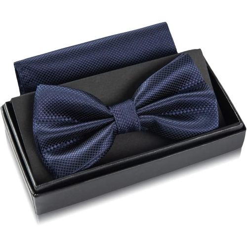 Men's Bow Tie With Pouch Set-Men's Suit Bow Tie For Wedding-Adjustable Buckle