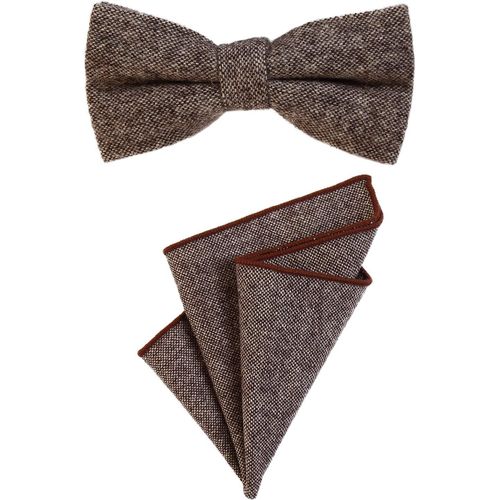 Men's Bow Tie 12 X 6 Cm Tied Adjustable Length And Handkerchief 23 X 23 X 23 Cm Assorted Cotton Colour.[K93]