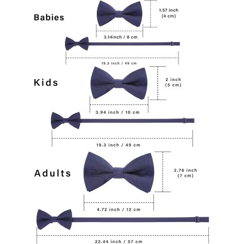 Classic Pre-Tied Bow Tie Adjustable Tuxedo Gabardine Solid Bow Tie For Kids And Men Adult Kids Tie For Wedding Party.[K76]