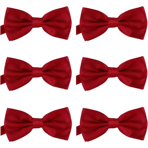 Set Of 6 Men's Bow Ties 12 X 6 Cm With Hook Already Tied And Adjustable.[K109]