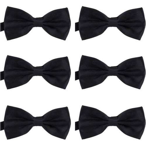 Set Of 6 Men's Bow Ties 12 X 6 Cm With Hook Already Tied And Adjustable.[K107]