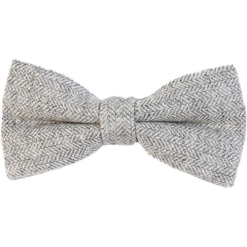 Men's Cotton Tweed Look Bow Tie 12 X 6 Cm With Hook Already Tied And Adjustable.[K204]
