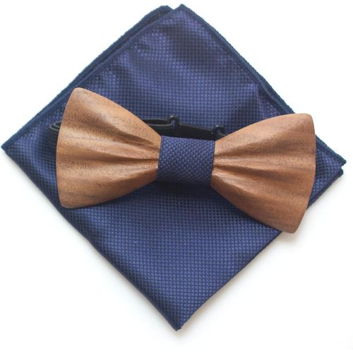 Wooden Bow Tie Set For Men Wedding Party Bow Tie Handkerchief.[K250]
