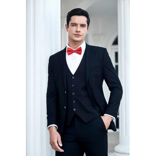 Men's Pre-Tied Adjustable Bow Tie With Hook Formal For Wedding,Costume,Tuxedo,Party,Evening.[K174]