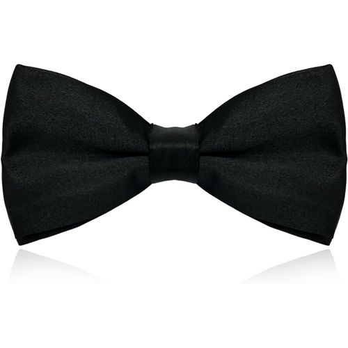 N?Ud Papillon Pré-Noué Réglable De Couleur Unie Pour Homme-N?Ud Papillon Classique En Satin Noir Pour Mariages,Fêtes,Événements Formels-Collier À Longueur Réglable Pour Homme