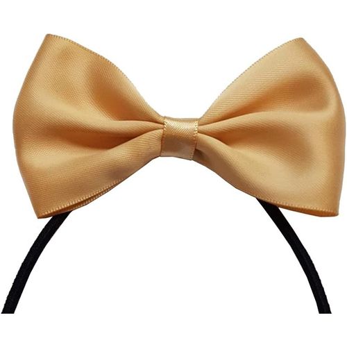Kids Boys Pre-Tied Satin Bow Tie Plain Bow Tie For Wedding Party Adjustable Formal Bow Tie-Elastic Band.[K594]