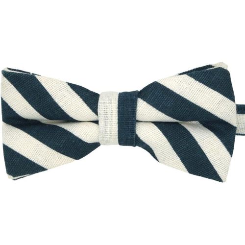 Noeud Papillon Homme En Lin-Rayé Élégant | Accessoire Mariage,Cérémonie,Soirée | Style Chic Et Tendance