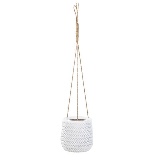 Pot De Fleurs Suspendu D 20 Cm Blanc Cassé Livadia