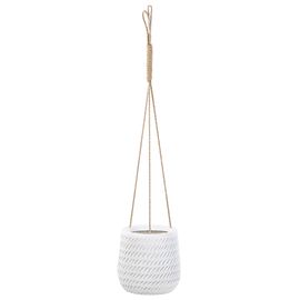Pot De Fleurs Suspendu D 20 Cm Blanc Cassé Livadia