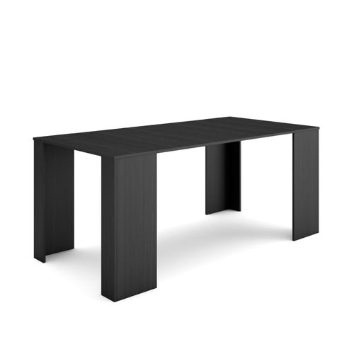 Table Console Extensible | Console Meuble | 180 | Pour 8 Personnes | Table À Manger | Style Moderne | Noirs