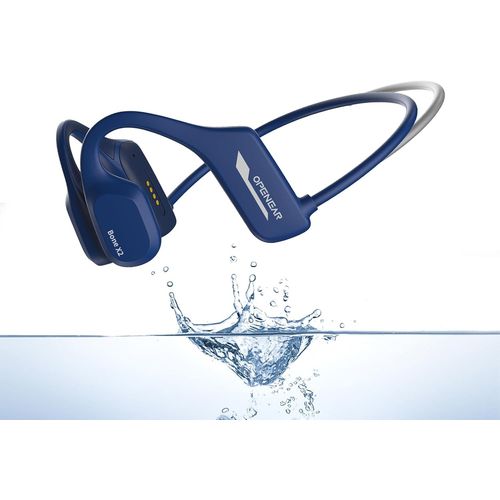 Casque Conduction Osseuse Bluetooth 5.3 Etanche Natation Ecouteurs Bluetooth Sans Fil Sport,Écouteurs Ouverts Étanches Ip68 Casque De Course À Oreille Ouverte Sans Fil Bleu[FIL6163937]