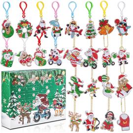 Calendrier de l'Avent de Noël 2023, avec Contient 24 pièces de décoration  de Noël en acrylique et porte-clés surprise favoris de Noël, Cadeau de Noël  pour Enfants, Filles : : Cuisine et
