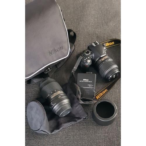 Nikon D3100 Reflex 14 mpix + Objectif Nikon DX AF-S Nikkor 18-55mm + accessoires