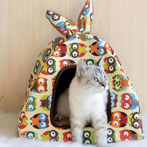 Tente Pour Animaux De Compagnie, Lit Grotte, Chenil, Niche Pour Chat, Chouette L