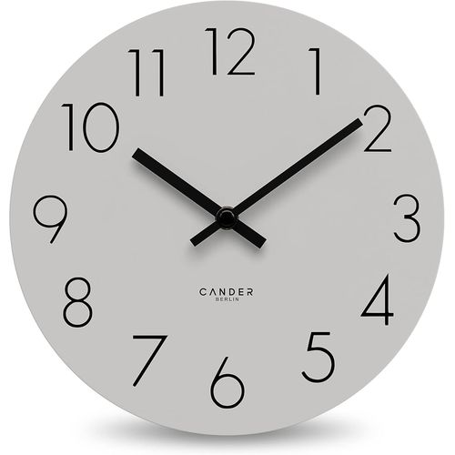Mnu 2525 R Silent Mdf Wall Clock 25 Cm No Ticking Noise For Living Room Office Modern Vintage Grey Analogue