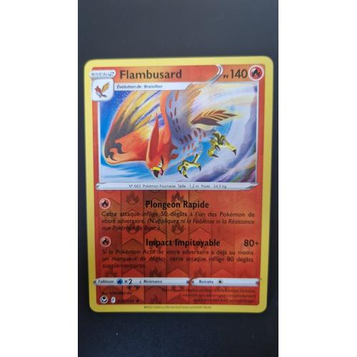 Carte Pokémon Flambusard 029/195 Rare Reverse Epée Et Bouclier 12 Eb12 Fr