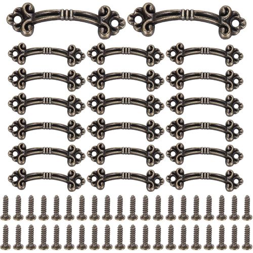 Lot De 20 Mini Poignées Décoratives Vintage En Alliage De Zinc Pour Meubles,Commodes,Portes Coulissantes,4,8 Cm,Bronze