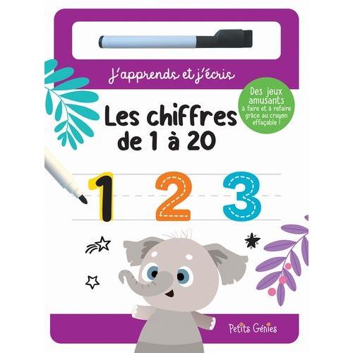 Les Chiffres De 1 À 20 - Avec 1 Crayon Effaçable