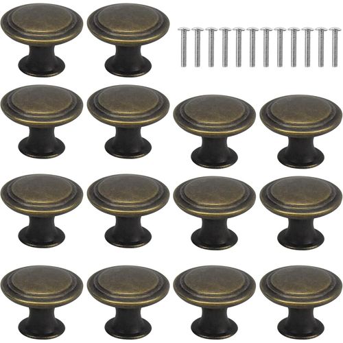 16 X Cupboard Knobs,Cabinet Knobs,Round Door Knobs Drawer Knobs 30 Mm Handles,Vintage Furniture Knobs,Furniture Handles,For Cupboards,Kitchen Cabinets,Bedside Tables