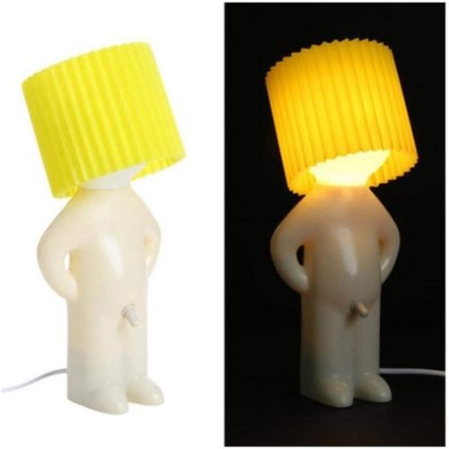 Young21 Night Light Naughty Boy Protection Of Small Shy Man Creative Bedroom Table Lamp For Home Decoration Couple Nice Party Gift-Yellow
