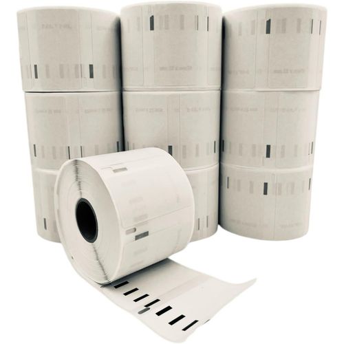 Lot De 10 Rouleaux D'étiquettes Autocollantes 57 Mm X 32 Mm Compatibles Avec Les Modèles Dymo 450 4xl,1000 Étiquettes Par Rouleau (Ne Convient Pas Aux Modèles 550 Ou 5xl)