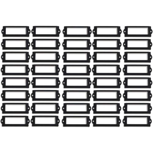 Lot De 40 Cadres D`Étiquetage D'armoire En Métal-Tirettes Pour Porte-Documents,Bibliothèque,Tiroir À Pharmacie