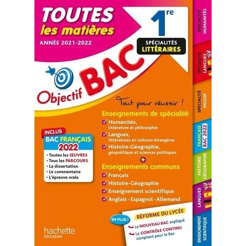 Toutes Les Matières 1re Spécialités Littéraires