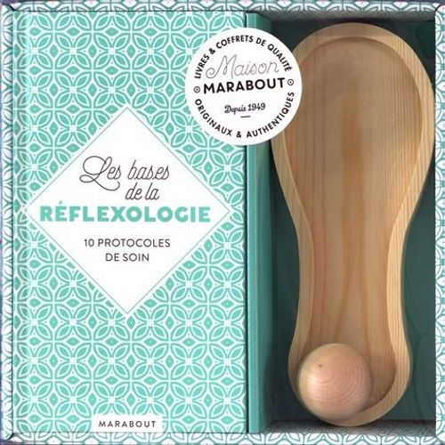 Coffret Massage Du Pied - Les Bases De La Réflexologie - 10 Protocoles De Soin - Contient : 1 Livre Et 1 Accessoire En Bois