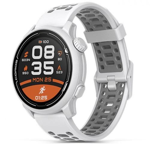 Montre sport GPS Coros Pace 2 Premium avec bracelet en silicone blanc