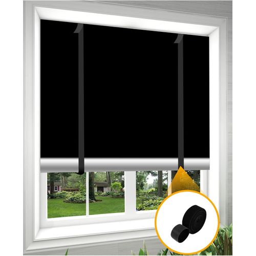anwxai-Store Occultant Sans Perçage 240X145Cm Avec Ventouse 12,16 Scratch Autocollant Double Face,3M Scratch Autocollant Double Face,Serres Cables Ruban De Fixation,Trusiel Attache Cable