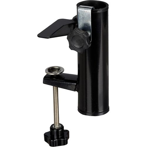 anwxai-Fixation De Parasol Pour Balcon,Pour Mâts De 25-38 Mm,Pour Rampe Carrée,Pince,Acier,Noir